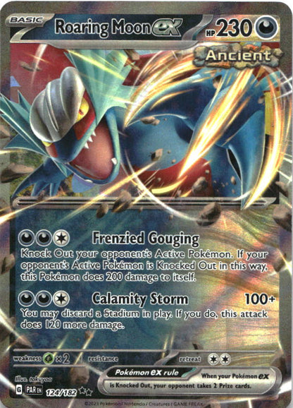 Roaring Moon ex 124/182 Double Rare Paradox Rift Pokemon Near Mint