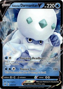 Galarian Darmanitan V 036/185 Holo V Rare Vivid Voltage Pokemon Near Mint
