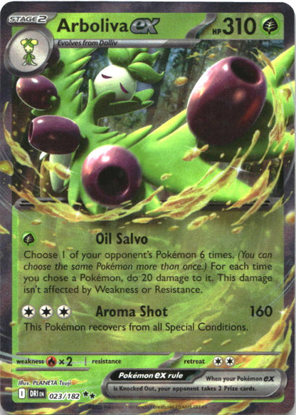Arboliva ex 023/182 Double Rare Destined Rivals Pokemon Near Mint