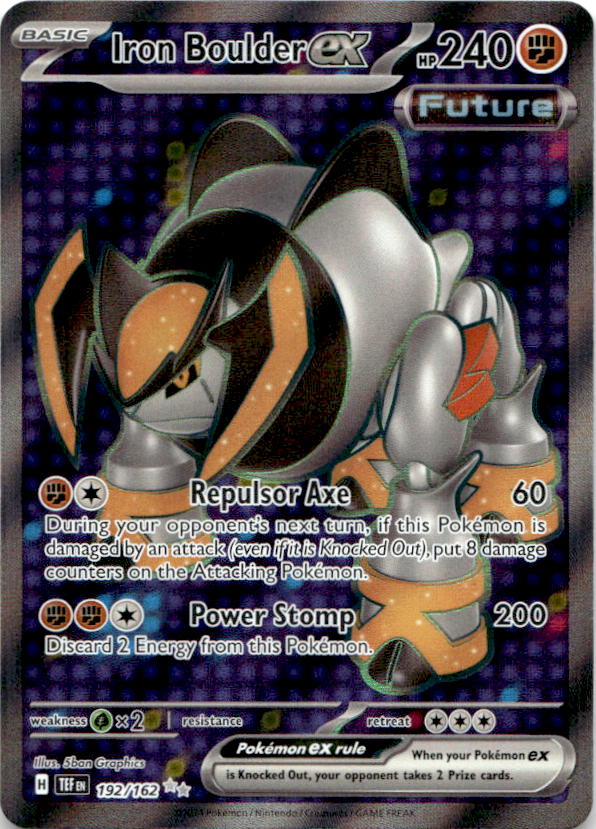 Iron Boulder ex 192/162 Ultra Rare Temporal Forces Pokemon Near Mint