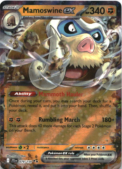 Mamoswine ex 079/159 Double Rare Journey Together Pokemon Near Mint