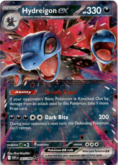 Hydreigon ex 067/086 Holo Double Rare White Flare Pokemon Near Mint