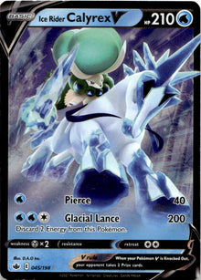 Ice Rider Calyrex V 045/198 Holo V Rare Chilling Reign Pokemon Near Mint