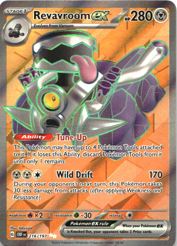 Revavroom ex 216/197 Ultra Rare Obsidian Flames Pokemon Near Mint