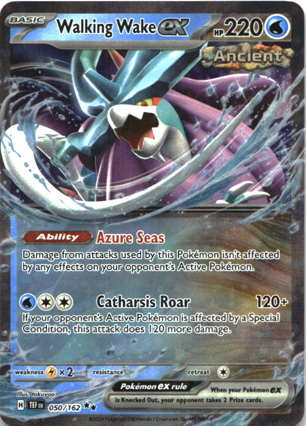 Walking Wake ex 050/162 Double Rare Temporal Forces Pokemon Near Mint