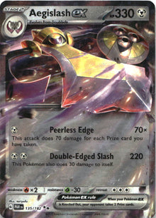 Aegislash ex 135/182 Double Rare Paradox Rift Pokemon Near Mint