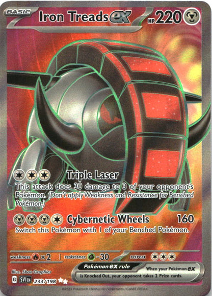 Iron Treads ex 233/198 Ultra Rare Scarlet & Violet Pokemon Near Mint