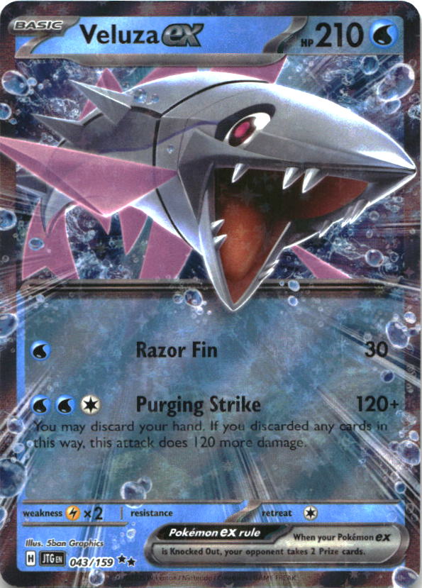 Veluza ex 043/159 Double Rare Journey Together Pokemon Near Mint