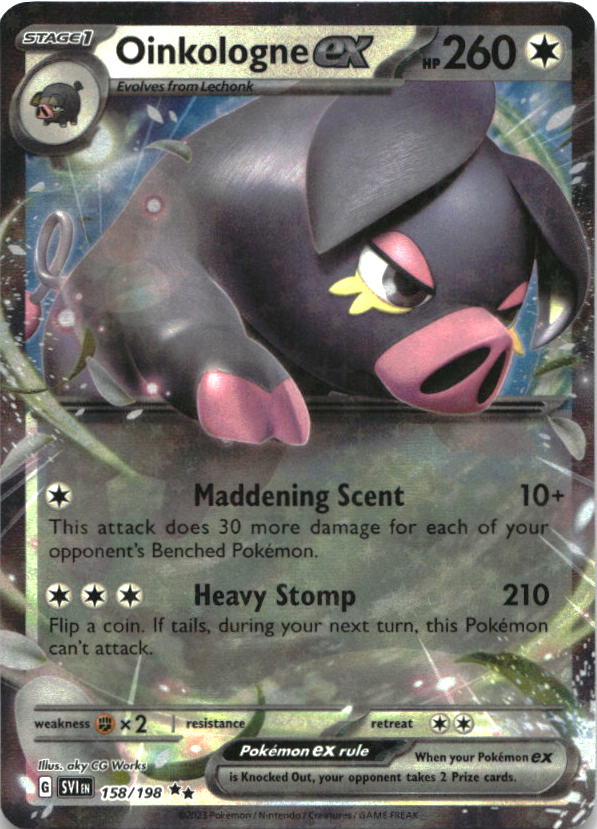 Oinkologne ex 158/198 Double Rare Scarlet & Violet Pokemon Near Mint