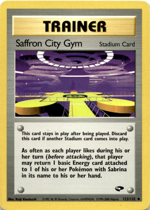 Saffron City Gym 122/132 Uncommon Gym Challenge Pokemon Unlimited Vintage