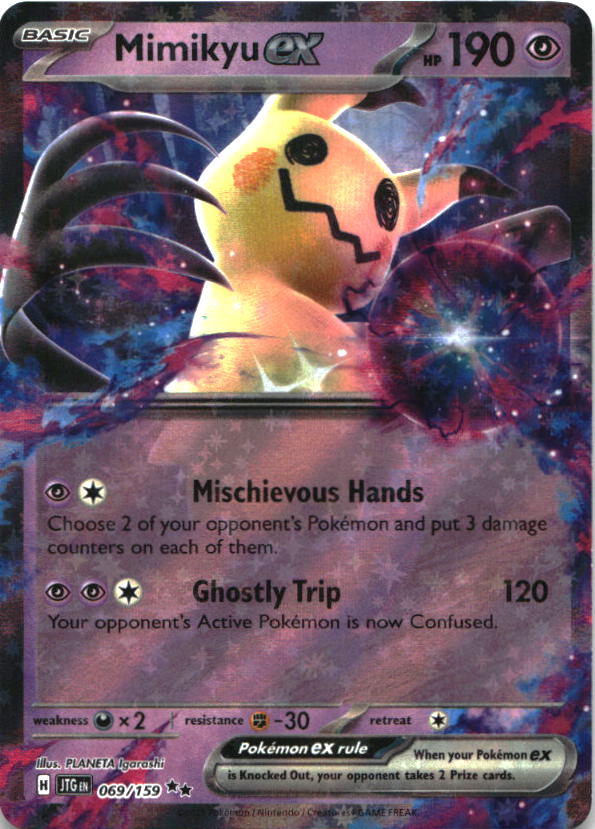 Mimikyu ex 069/159 Double Rare Journey Together Pokemon Near Mint