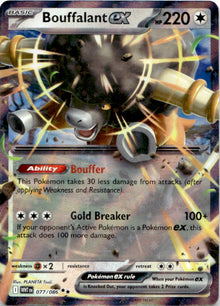 Bouffalant ex 077/086 Double Rare White Flare Pokemon Near Mint