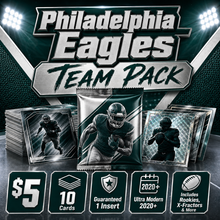 Philadelphia Eagles Ultra Modern Football Team Pack - 10 Cards + Guaranteed Insert