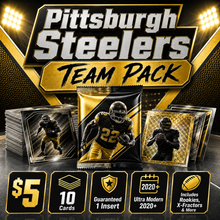Pittsburgh Steelers Ultra Modern Football Team Pack - 10 Cards + Guaranteed Insert