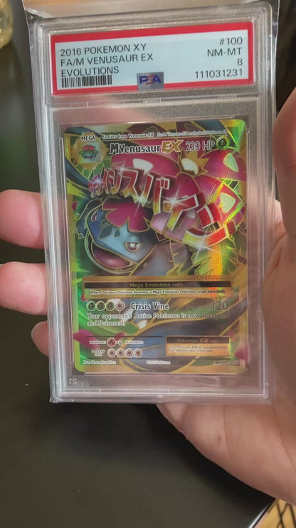 PSA 8,  Venusaur EX #100/108
