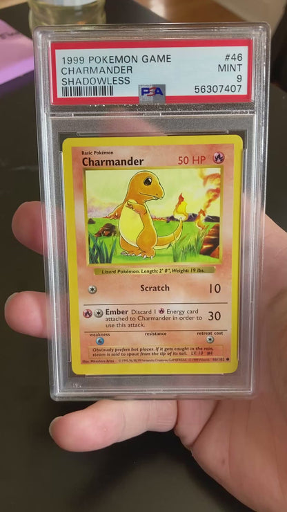PSA 9, 1999 Charmander Shadowless 46/102